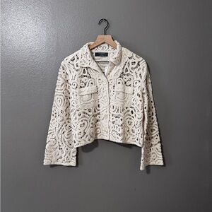 Primark Cream Crochet Blazer